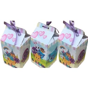 Kit 30 Caixa Milk Lembrancinha Surpresa Tema Bolofofo Rosa