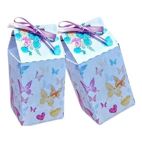 20 Caixinhas Milk Personalizada Tema Borboletas