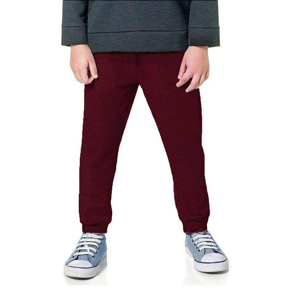 Calçade Moletom Juvenil para Inverno Frio Flanelada Vinho 10 ate 16 anos Uniforme Escolar