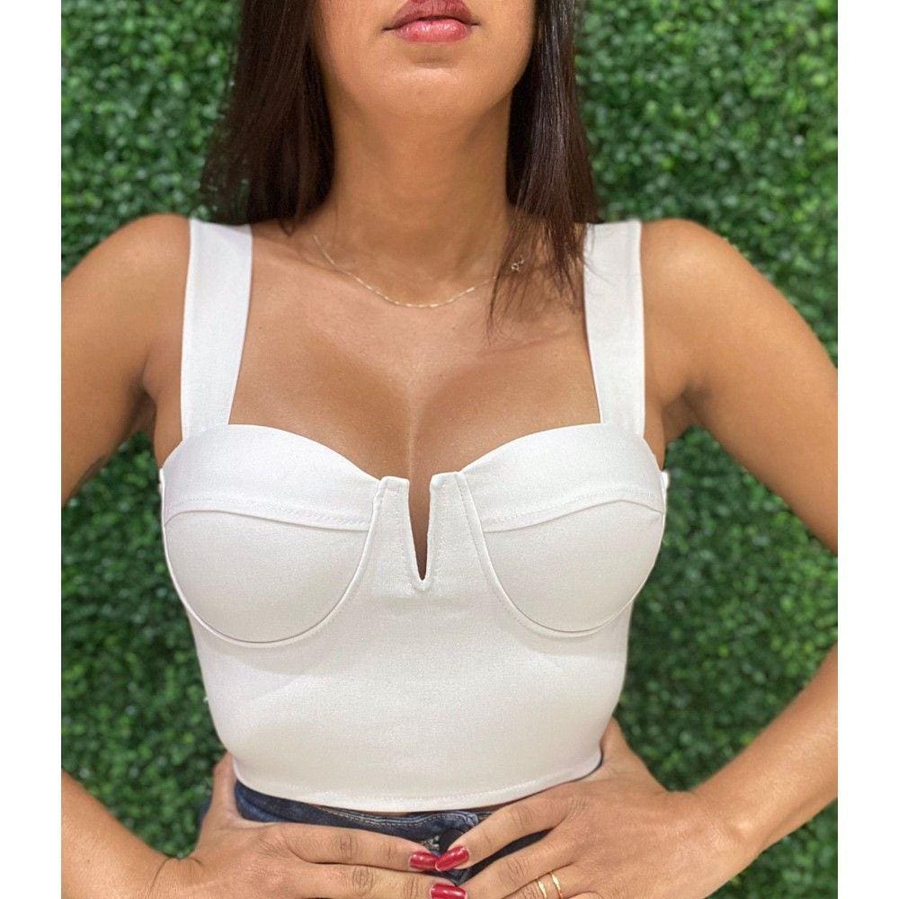 Cropped Slim Bojo Estruturado Branco