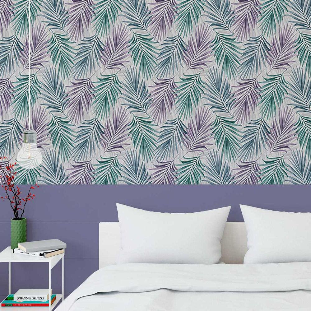 Papel de Parede 9M Adesivo Folha Palmeira colorido Estilo Flor Lamborghini Jardim Moderno Decorativo