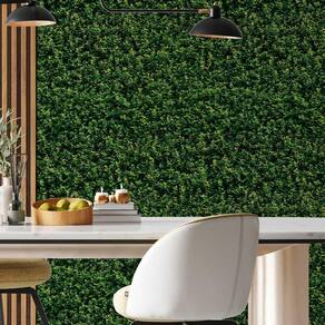 Papel de Parede 15M Adesivo Samambaia Verde Auto Colante Jardim Muro Inglês Flore Paisagem Natural
