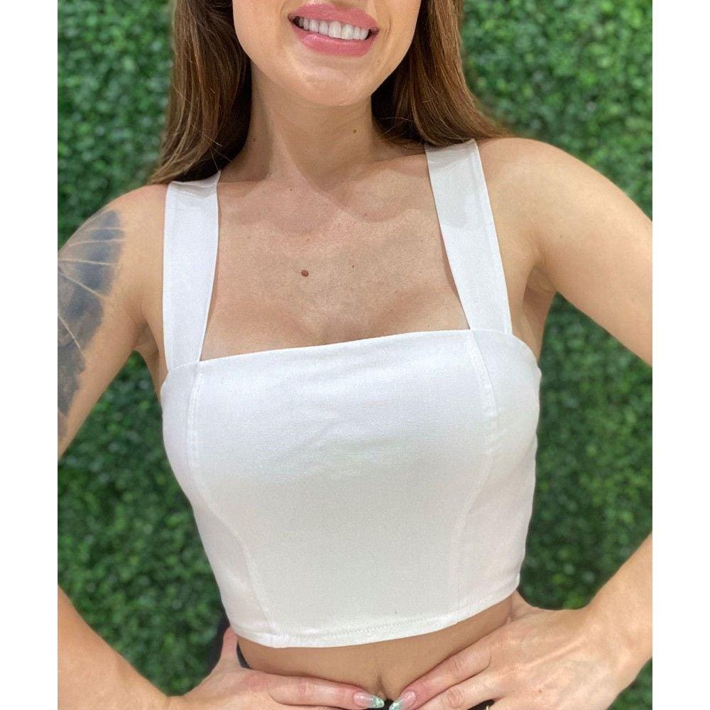 Cropped Slim Básico Branco
