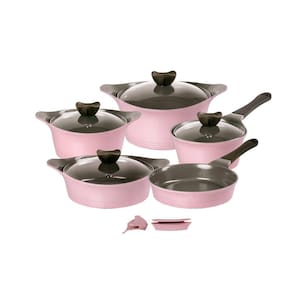 Conjunto De Panelas Revestimento Cerâmico Aeni Rosa 5 Peças