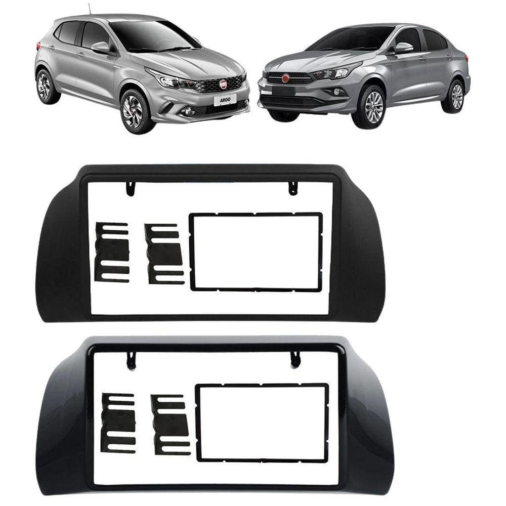 Moldura De Painel 2 Din Fiat Argo E Cronos Para Mp5 Slim