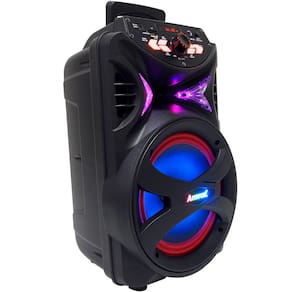 Caixa Som Amplificada Portátil Bluetooth 250W Rms Mp3 Fm Usb Led Bateria Tws Amvox Aca 255 Hit