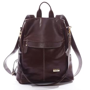 Mochila Feminina Karina Lima Em Couro Casca
