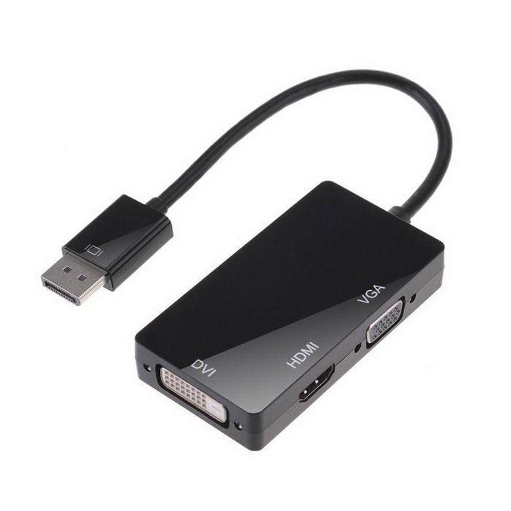 Displayport X Dvi/Hdmi/Vga Cabo Adaptador Conversor 3X1