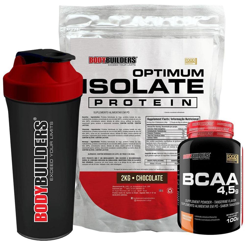 Kit Optimum Isolate Whey Protein 2Kg+ Bcaa 100G
