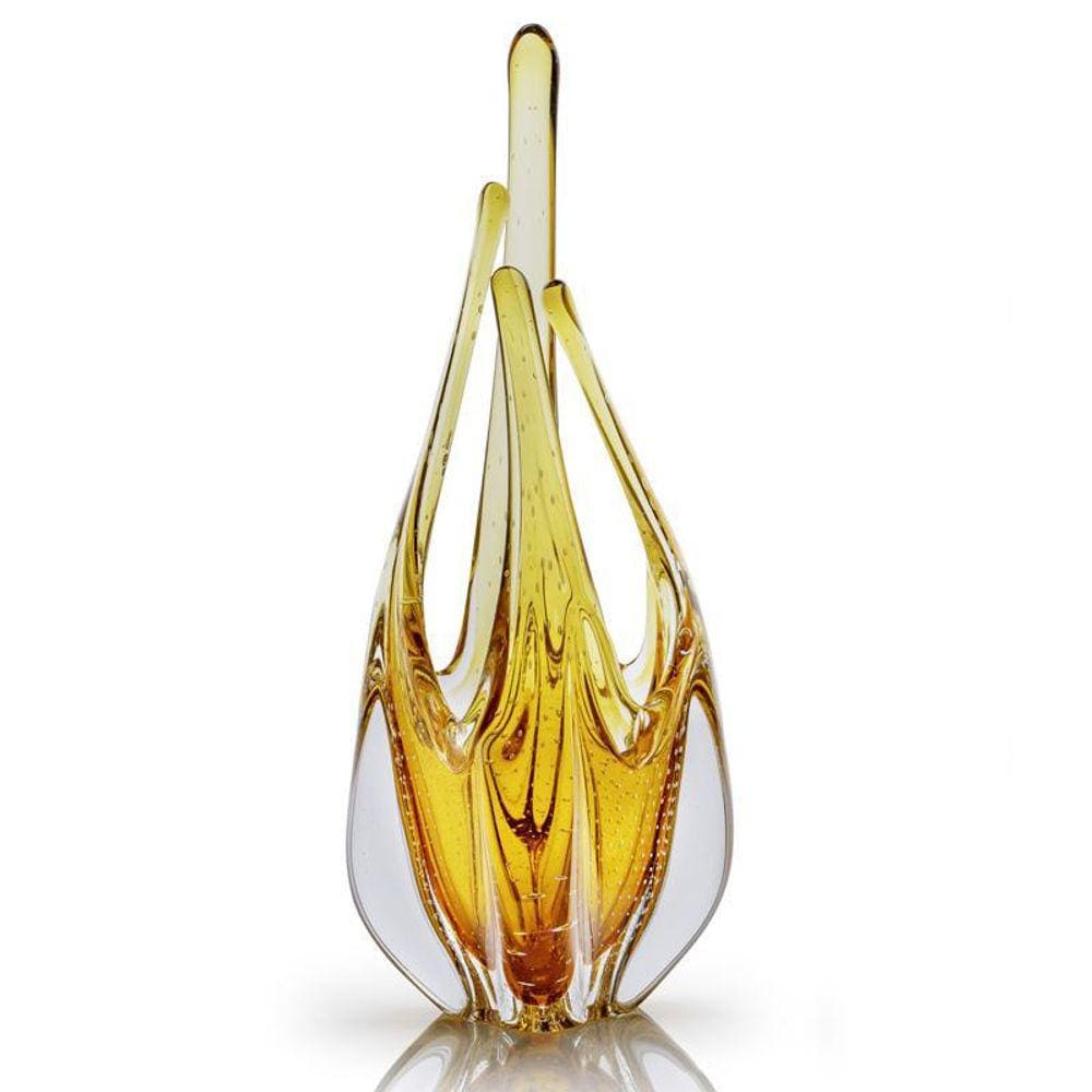 Escultura Em Cristal Murano Âmbar 48 Cm - São Marcos