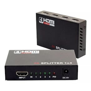 Splitter Divisor Sinal Hdmi Full Hd Duplicado 1X4 Video T23