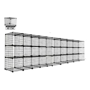Estante Extra Balcão Aramado 30 Nichos 40cm Profundidade 3x4