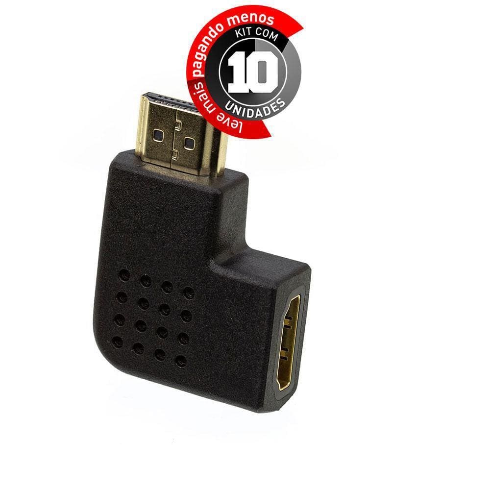 Adaptador 90 Graus Ponta Hdmi - Kit Com 10