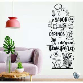 Adesivo De Parede Para Sala E Cozinha O Sabor Da Vida