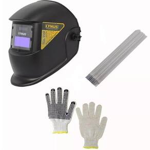 Kit Soldador Mascara Automática 3kg Eletrodo 2 Par Luva
