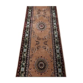 Passadeira 5Mt Belga Aveludado 60X500Cm Mandala Bege
