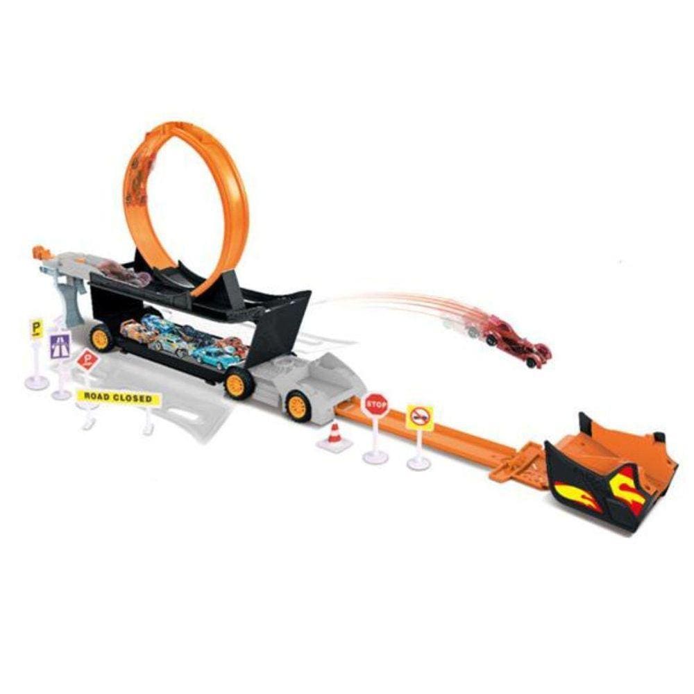 Caminhão Maleta C/Pista E Carrinho Express Wheels Multikids