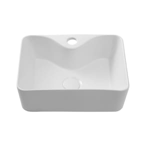 Cuba De Apoio Para Banheiro Retangular Slim Louça Cerâmica 40 cm Cornalina Pingoo.casa - Branco
