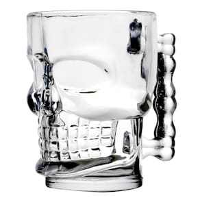 Caneca De Vidro Caveira - Estilo Viking Para Chopp E Cerveja