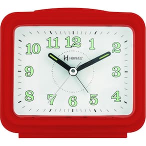 Despertador Herweg Quadrado Quartz Vermelho 2588-044