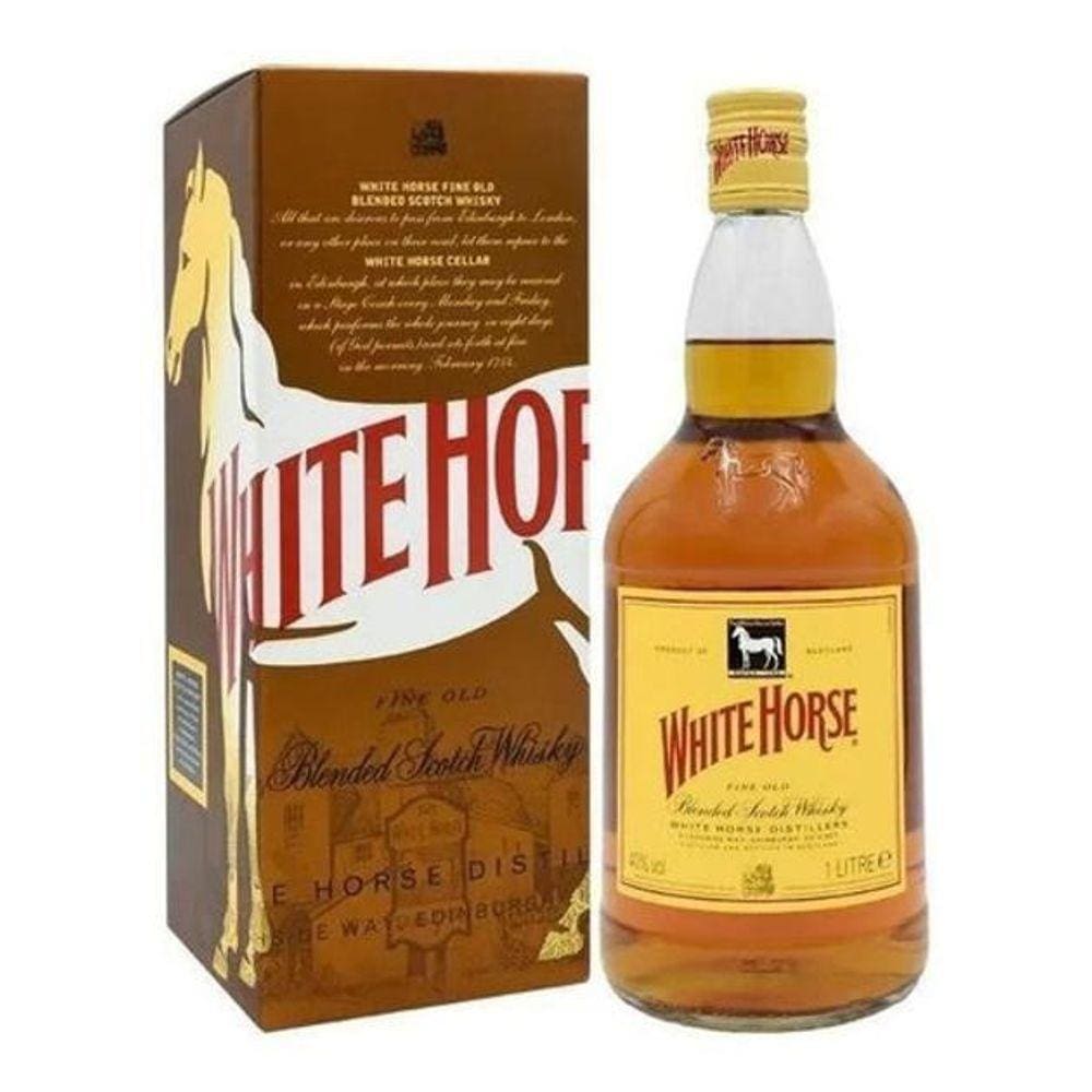 Whisky White Horse Cavalo Branco 1L 2 Unidades
