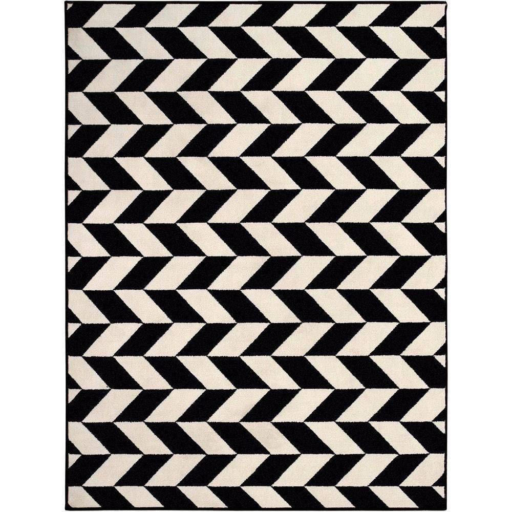Tapete Trio Black White 02/58  Sarja 1,00X1,50M São Carlos