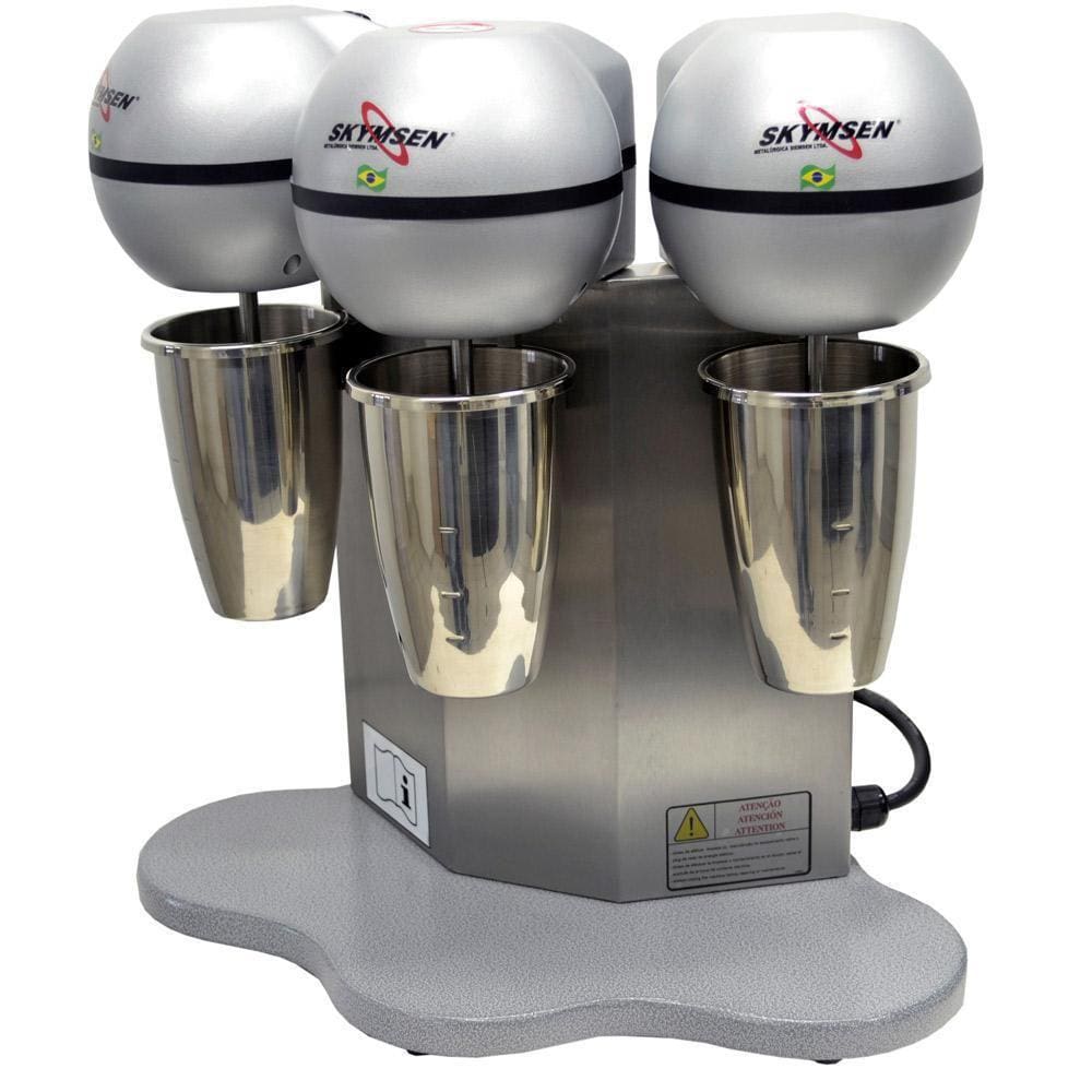 Batedor Milk Shake Copo Inox 3 Hastes Bms3N Skymsen 220V