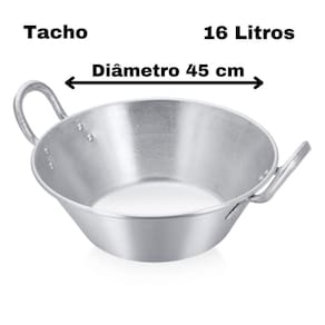 Tacho De Alumínio Para Frituras Linha Hotel 45 Cm 16 Litros