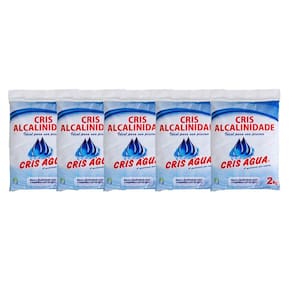 Kit 5 Elevador De Alcalinidade Bicarbonato Cris Água 2 Kg