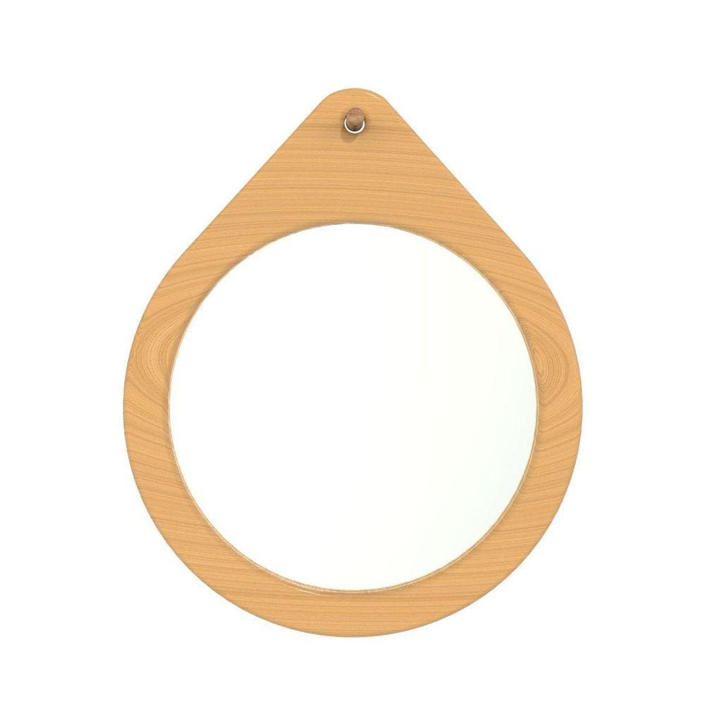 Espelho Decorativo Flat Wood Freijó 40Cm