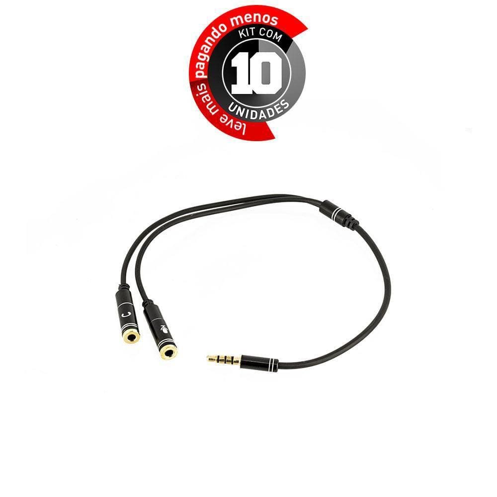 Cabos P2 Para Microfone E Fone De Ouvido - Kit Com 10