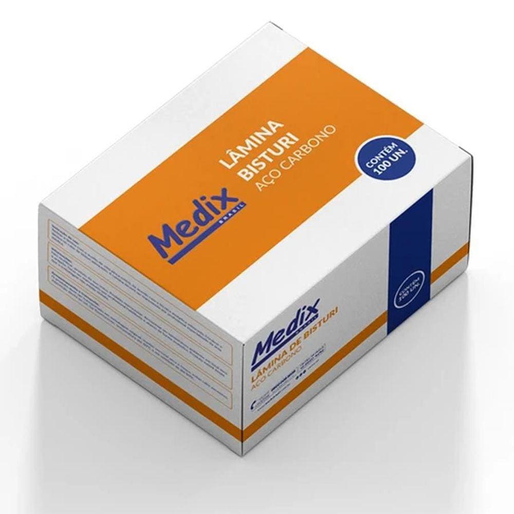 Lamina De Bisturi Nº15 Aço Carbono - Medix