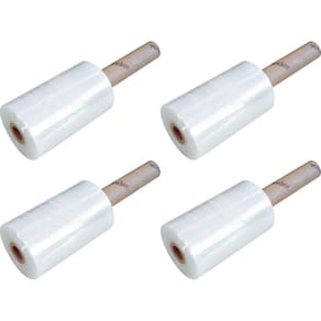 Kit 4 Filme Stretch Plastico Empacotamento Manual 150Mmx300M