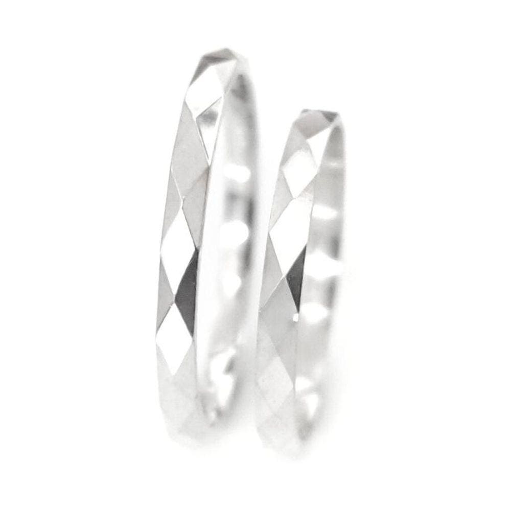 Aliança Namoro 2Mm Prata 950 Facetada Prisma