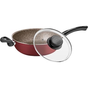 Fritadeira Funda Antiaderente 24Cm Tramontina Vermelho Paris