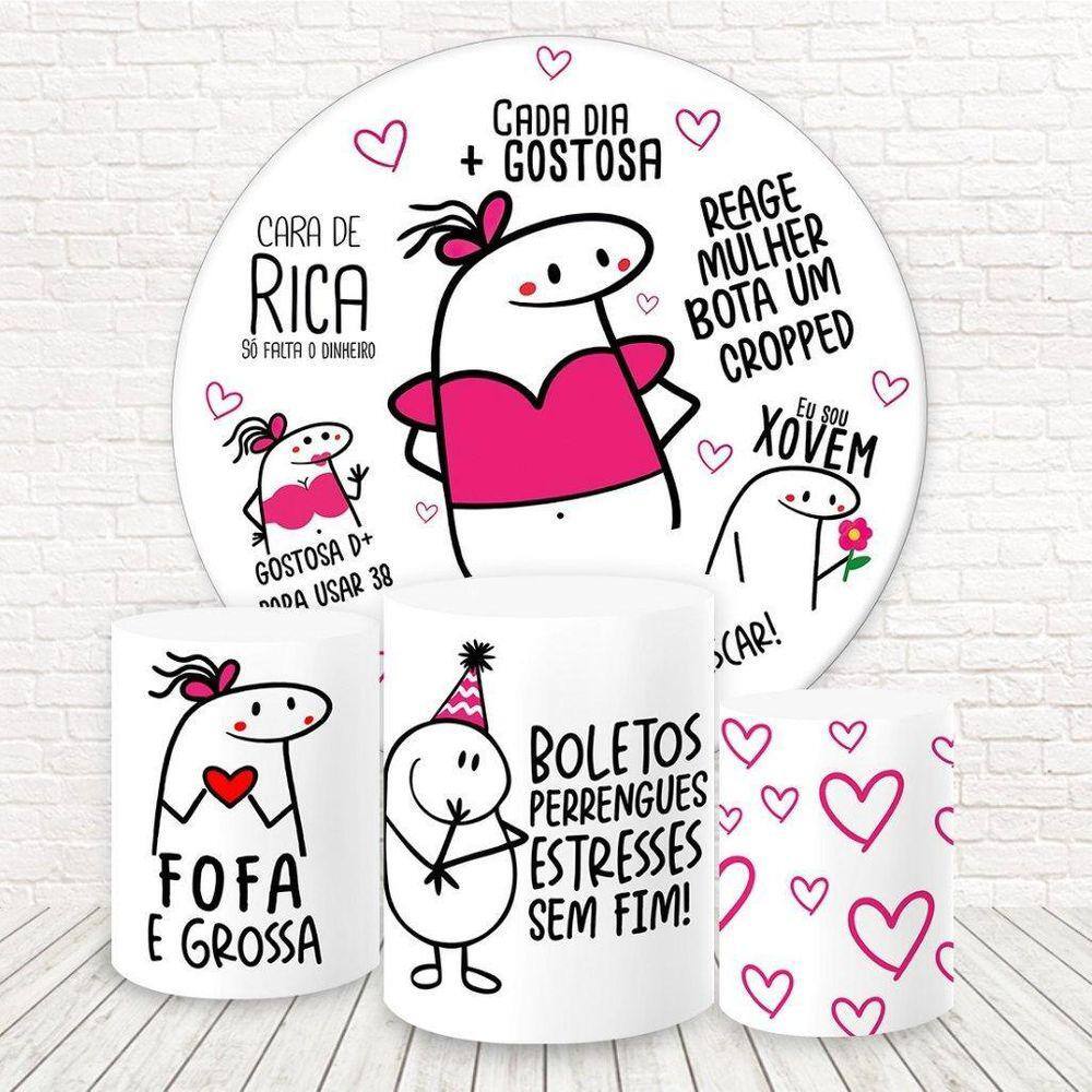 Painel Redondo E Capas 3D Sublimado Flork Fkpc-1797