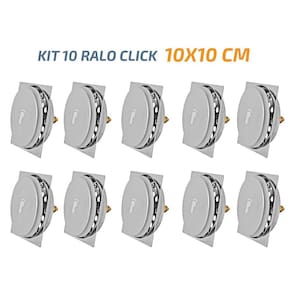 Kit 10 Ralo Click Quadrado 10X10 Inox Veda Cheiro E Insetos