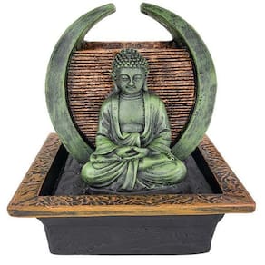 Fonte De Água Buda No Círculo Cascata 25Cm 01126