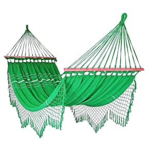 Rede De Dormir Descanso Verde Bandeira Com Madeira