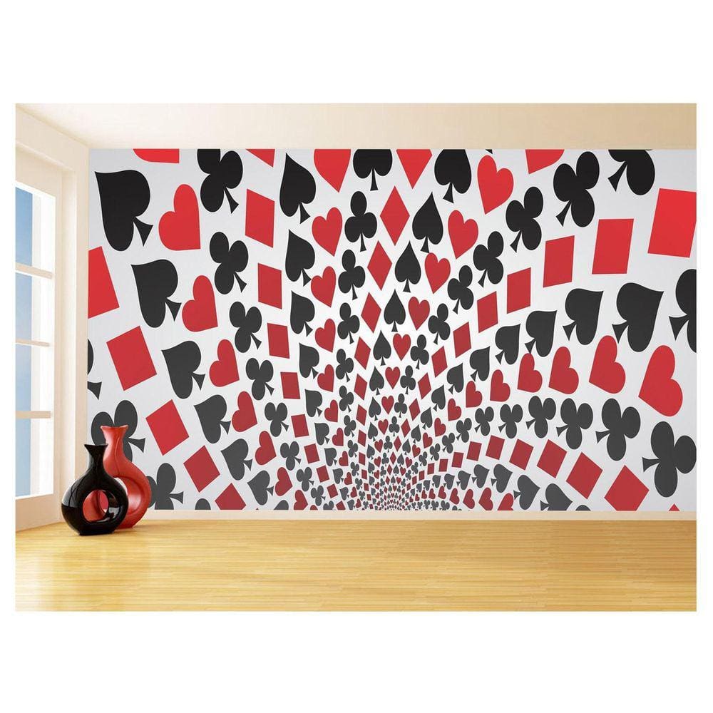 Papel De Parede 3D Salão De Jogos Cartas Poker 3,5M Jcs85 - Você