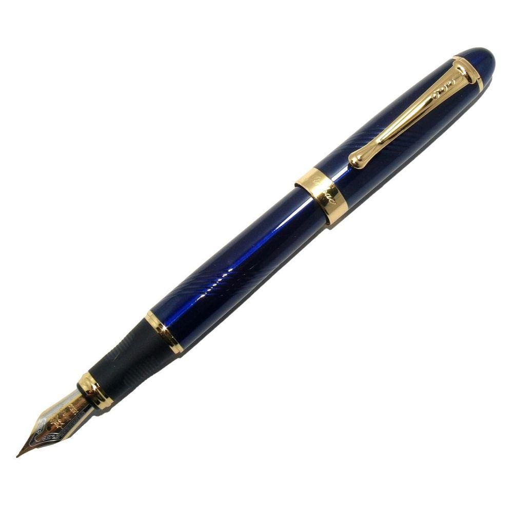 Caneta Tinteiro Jinhao X450 Azul Com Dourado