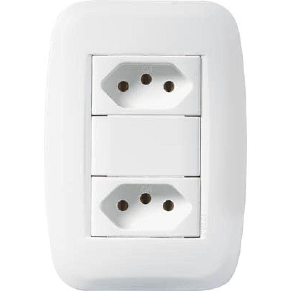 Kit 10 Conjunto Tomada Dupla 20A 250V Pezzi Classica 50000