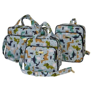 Kit Bolsa Mala Maternidade Menino 3 Peças E Mochila Enxoval