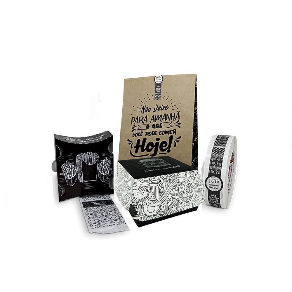 Kit Embalagens Delivery, Lanches E Hamburguer - 200 Cada