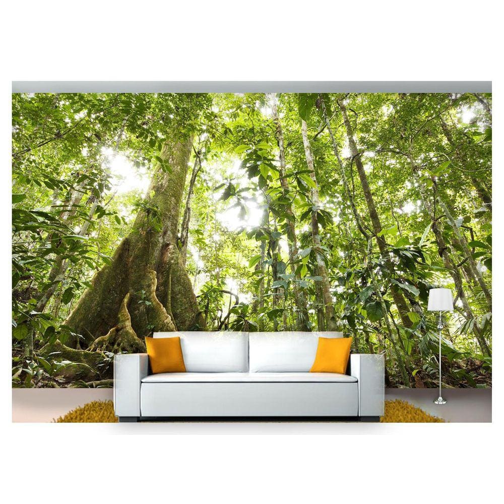 Papel De Parede Floresta Natureza Árvores 3D 3M² Xna179