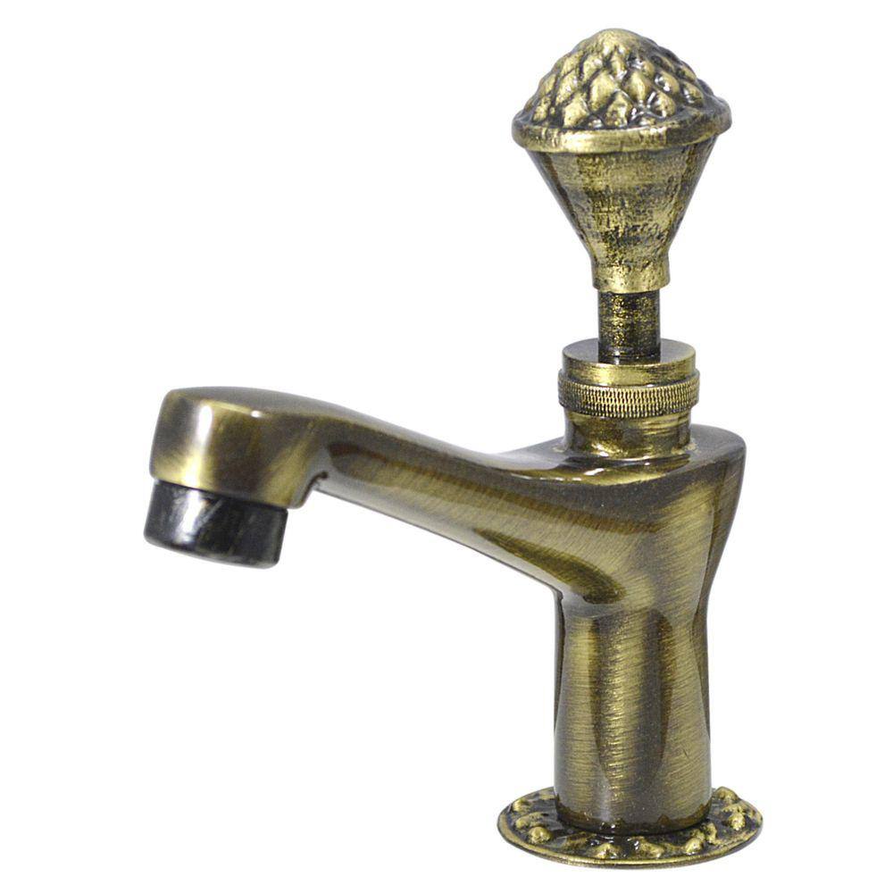 Torneira Banheiro Lavatório Ouro Velho Retro Vintage Mesa