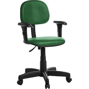 Cadeira de Escritório Secretaria Com Braço RJ Verde