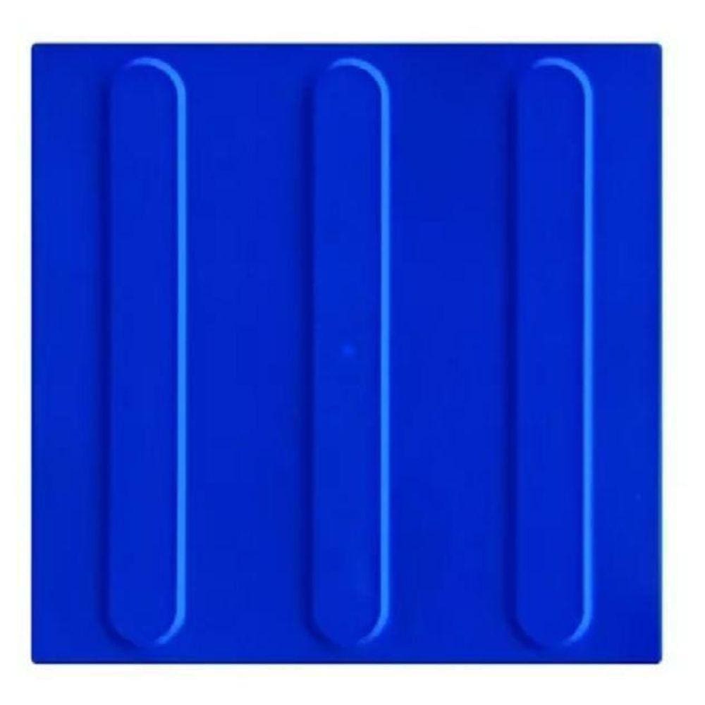 Piso Tátil Pvc Direcional Azul  250X250X5Mm 16 Peças 1M²
