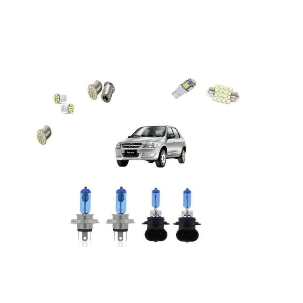 Prisma Kit Farol E Milha Super Branca Lampadas + Led