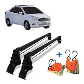 Rack Teto + 2 Cintas Ford Ka Novo Hatch E Sedan Ano 14 A 21